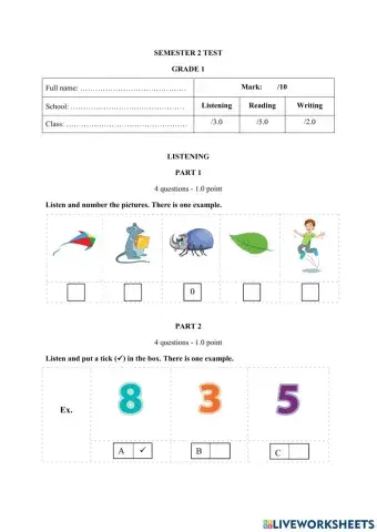 Smart start 1 final test