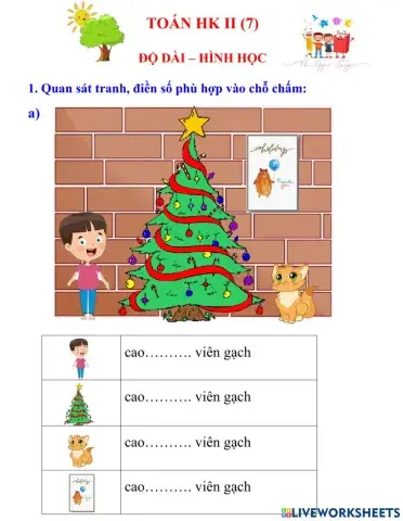 Toán Lớp 1- Độ dài,Hình