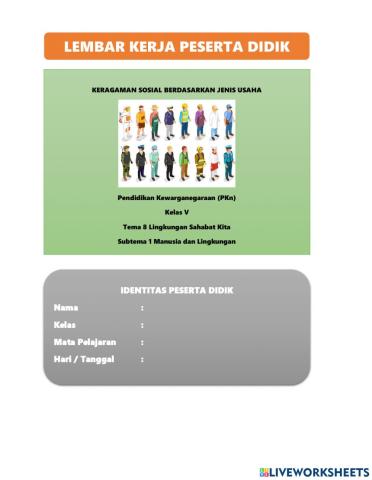 Keragaman Sosial Berdasarkan Jenis Usaha