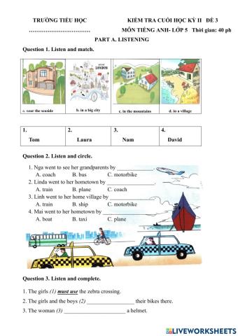 Grade 5 Test 3