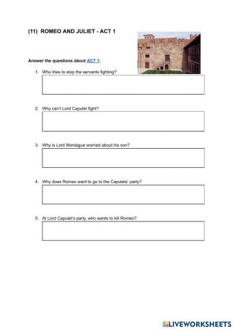 Romeo and juliet act 1