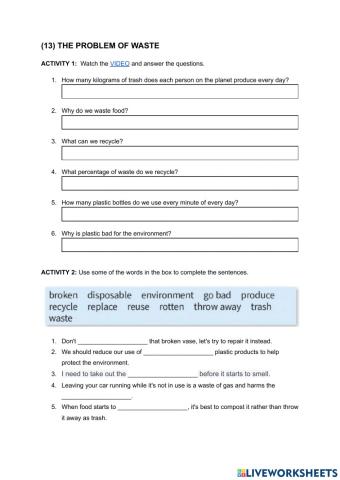 The problem of waste