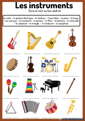 Les instruments de musique