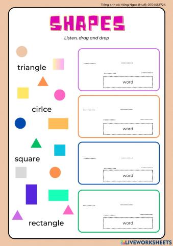 Shape vocabulary