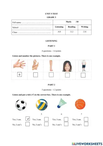 Smart start 3 unit 5 test