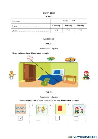 Smart start 3 unit 7 test