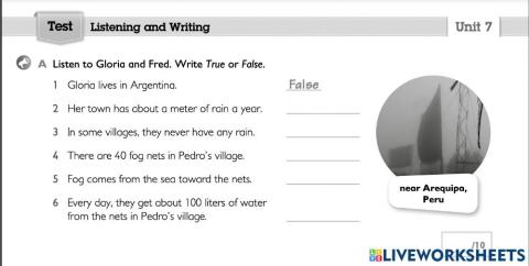4º Unit 7 Listening