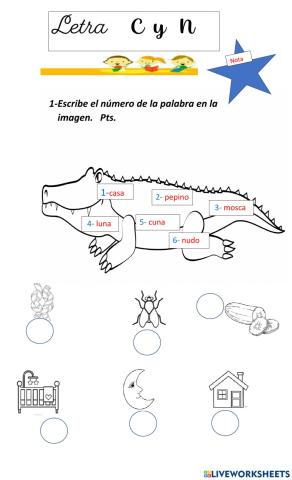 Letra c,n