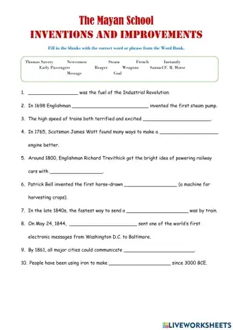 Inventions and Improvements