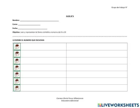 Lectura y escritura de números