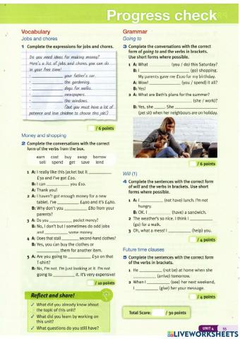 On the Pulse 3 Unit 4 CHECK YOUR PROGRESS