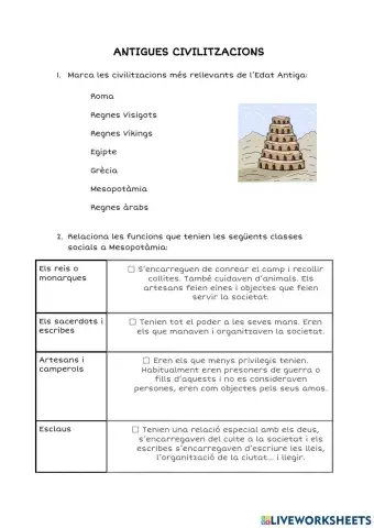 ANTIGUES CIVILITZACIONS 