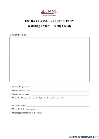Watch a video: Partly Cloudy