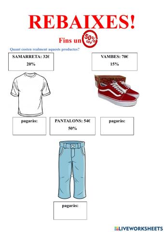 Percentatges matemàtiques