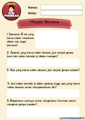 Topik Mitigasi Bencana-Mari Kita Pikirkan!