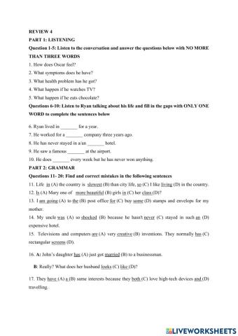 REVISION FOR FINAL TEST 4 - IT2