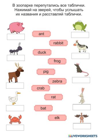 At the zoo (reading for begginers)