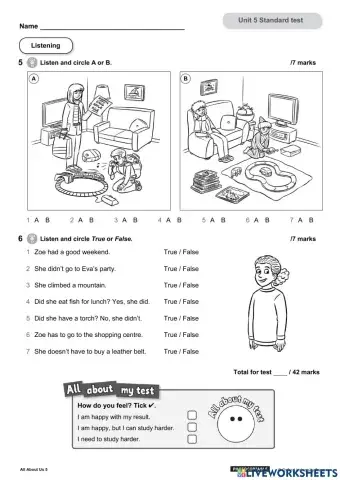 5º UNIT 5 AUDIO TEST