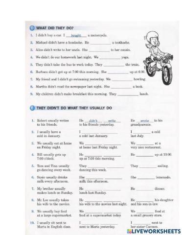 Simple past questions and answers