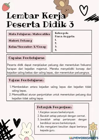 Peluang Dua Kejadian Tidak Saling Lepas