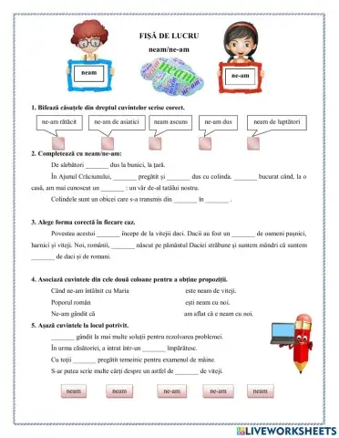 Să scriem corect!(neam, ne-am)
