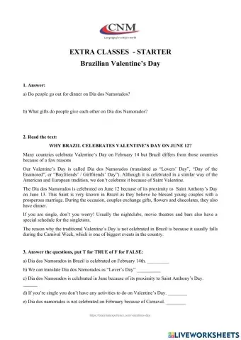 Brazilian's Valentine's Day