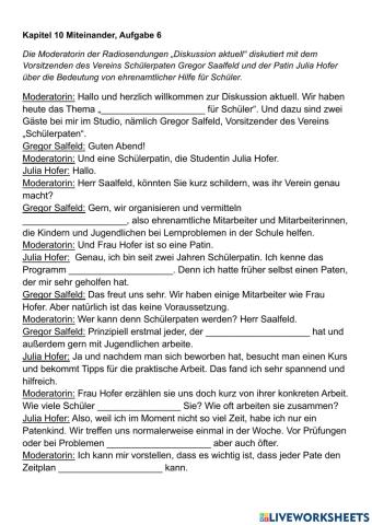 B1 PV Lek12-2 Lückentext