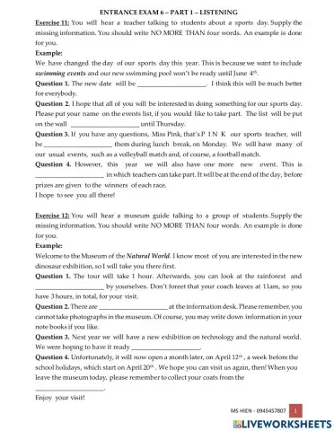 EE6-Part1-Listening-Ex11-12-S