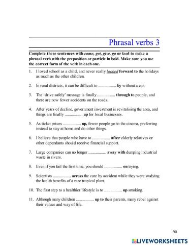Phrasal verb 3