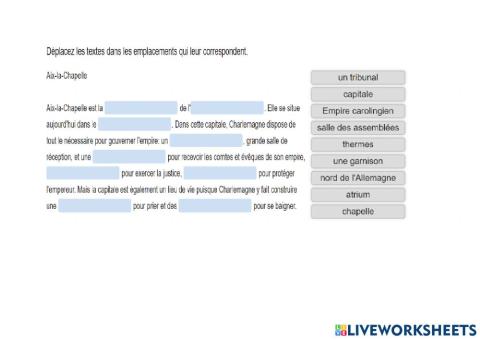 La capitale de l'Empire carolingien
