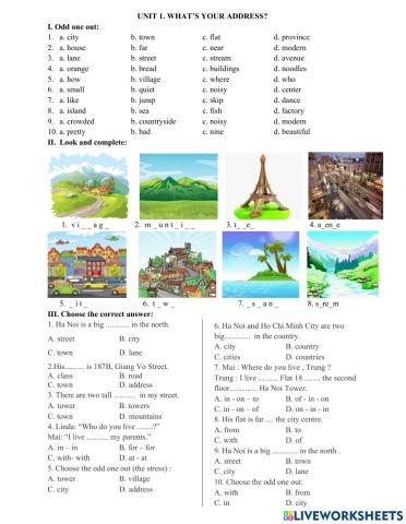 Unit 1: What's your address?