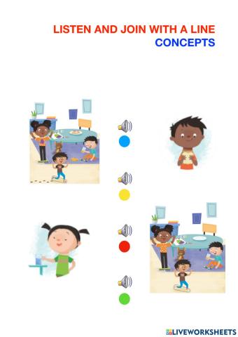 Concepts: clean, dirty, hungry, thirsty