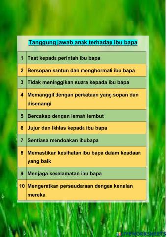 Hormat kepada ibu bapa