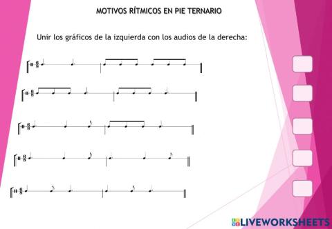 Motivos rítmicos en Pie Ternario