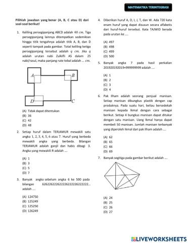 Seleksi KSM MATEMATIKA  2023