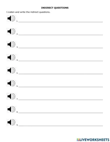 Indirect Quesitons