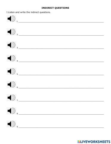 Indirect Quesitons