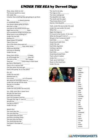 Song: -UNDER THE SEA- by Daveed Diggs (The Little Mermaid)