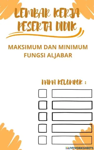 LKPD Aplikasi Turunan Fungsi