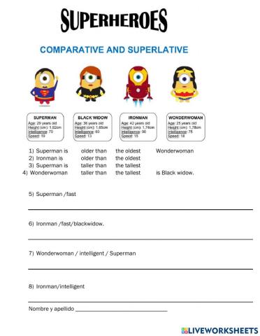 Comparative nd superlative