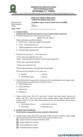 Soal PAT PAI 2023 (2)