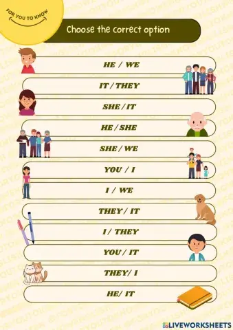 Subject pronouns