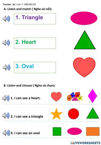 ASN6 Shapes ( heart, triangle, oval)
