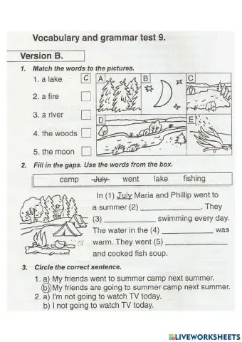 Grammar and Vocabulary Test Unit 9