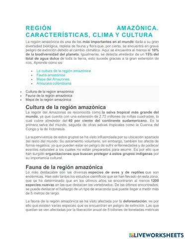 Region de la amazonia