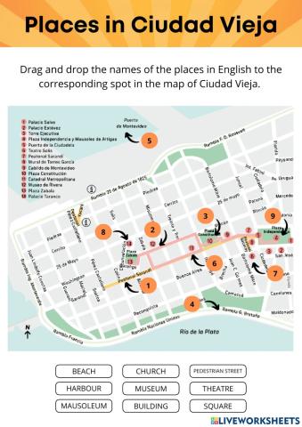 Places in Ciudad Vieja (Uruguay)