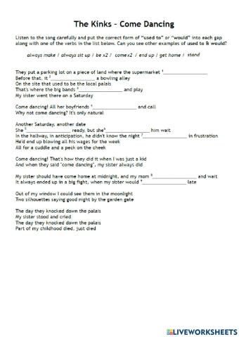 Come Dancing (1st part) - The Kinks