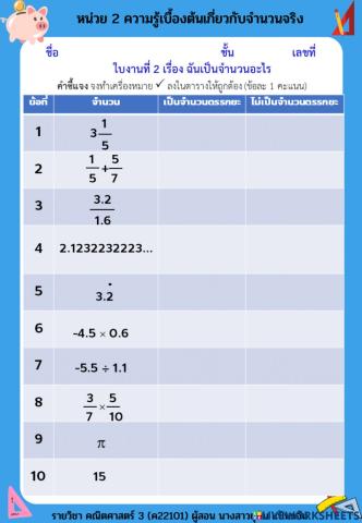 ฉันเป็นจำนวนอะไร