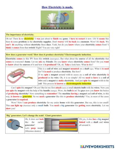 How is made electricity