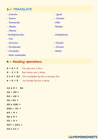 Maths vocabulary 2